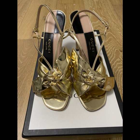 Gucci Shoes - GUCCI/NWT/Size 6.5/NWT/Box/Gold Sandals
